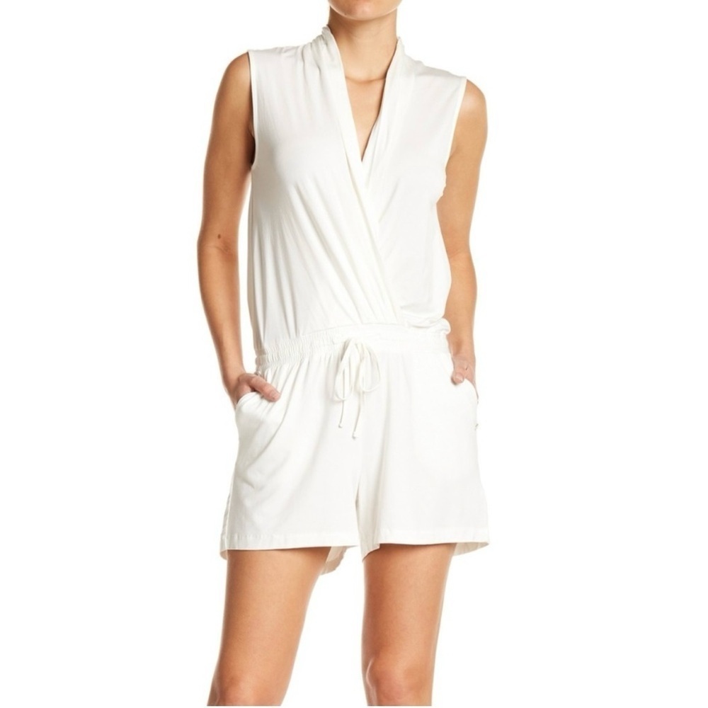 UGG Kami Ivory‎ White Faux Wrap Buttery Soft Romper Size XL Loungewear Cozy